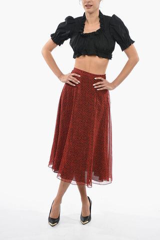 NOIR KEI NINOMIYA Camicetta Crop con Bordi Ruffle