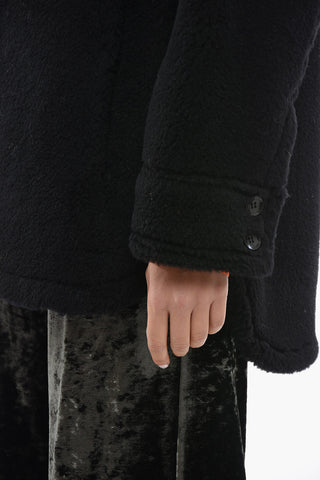 Cappotto Monopetto Teddy con Tasche a Filo