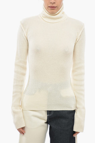 Cashmere Blend Sweater with Removable Turtleneck
