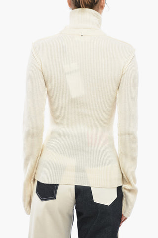 Cashmere Blend Sweater with Removable Turtleneck