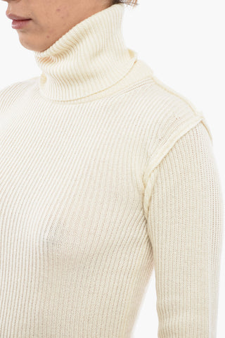 Cashmere Blend Sweater with Removable Turtleneck