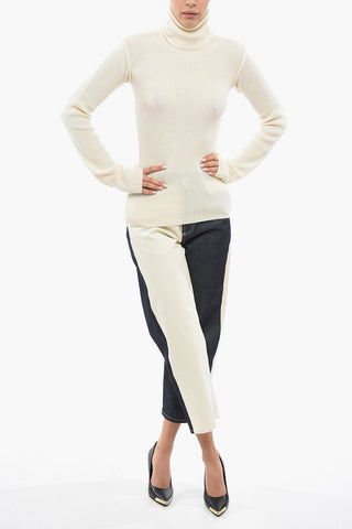 Cashmere Blend Sweater with Removable Turtleneck