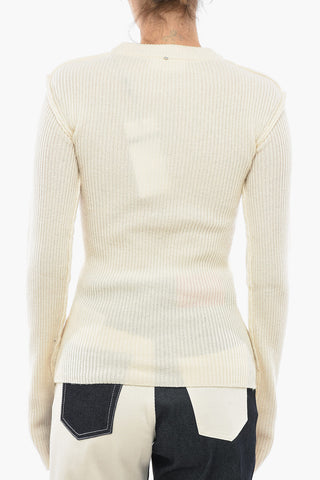 Cashmere Blend Sweater with Removable Turtleneck