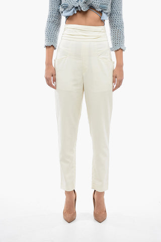 High Waisted Gathered Stretchy Pants
