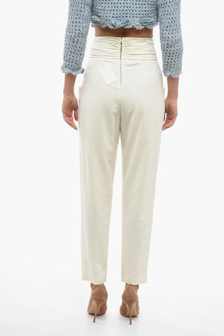High Waisted Gathered Stretchy Pants