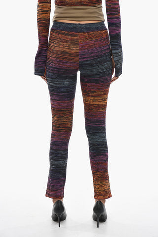 Frontal Zip Details SPACE DYE Skinny Fit Pants