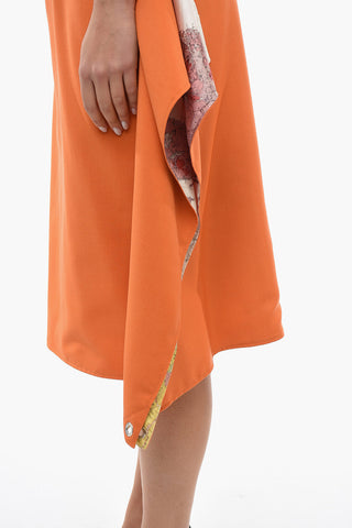 Wool Maxi Skirt With Map Print