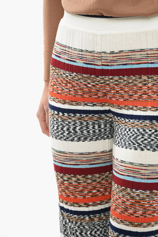 Wool-blend Pleated Trousers with Wide Leg