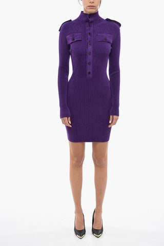 Ribbed Chenille Dress with Utility Pockets