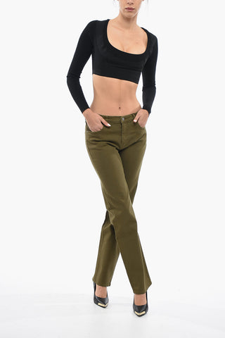 Regular Fit Jeans With Embroidered Paisley Details