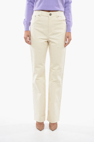 Pantaloni 5 Tasche A Vita Alta Regular Fit 