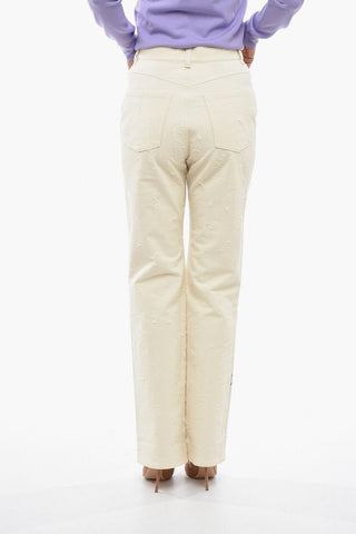 Pantaloni 5 Tasche A Vita Alta Regular Fit 