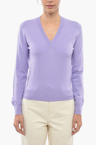Maglia in Misto Lana con Scollo a V