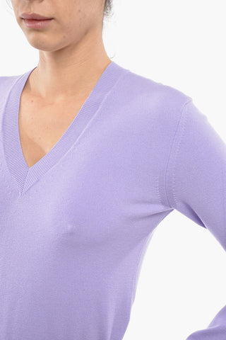 Maglia in Misto Lana con Scollo a V