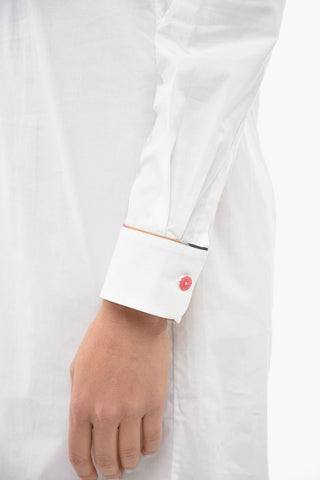 PS Standard Collar Cotton Blend Midi Shirt Dress