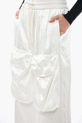 Pantaloni Cargo DUCHESSE In Satin Con Coulisse