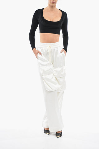Pantaloni Cargo DUCHESSE In Satin Con Coulisse
