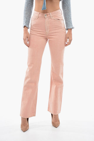 High Waisted Regular Fit 5 Pockets Denim Pants