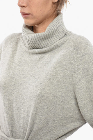 Knitted KAMELA ANN Dress with Belt and Rib Details