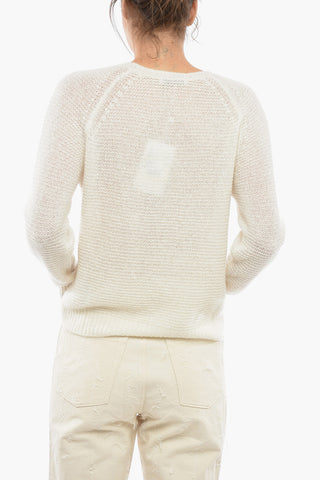 Maglia Girocollo in Misto Cashmere e Seta