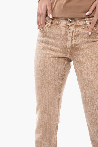 Raw Cut Bottom MARBLE DYED Regular Fit Jeans