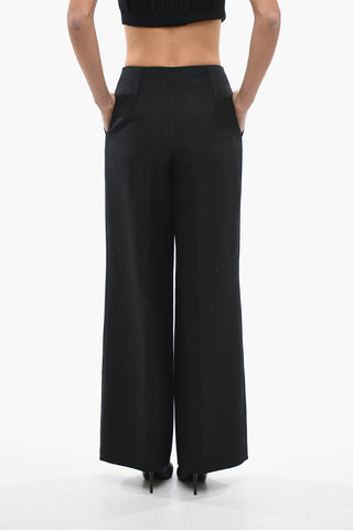 Pantaloni In Lana Loose Fit