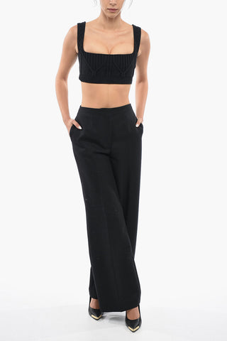 Pantaloni In Lana Loose Fit