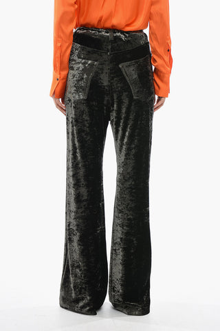 UNISEX Baggy Crushed Stretch Velour Pants
