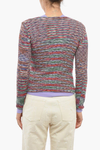 Cardgigan In Misto Cashmere Con Scollo A V