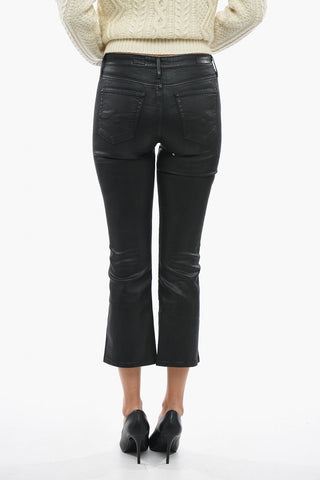 Pantaloni a 5 Tasche in Cotone Spalamato