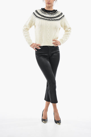 Pantaloni a 5 Tasche in Cotone Spalamato