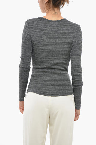 Maglione Melangiato Con Drappeggio