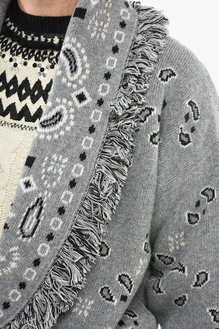 Cardigan Bandana Cropped In Lana