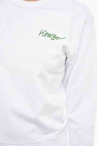 PARIS Brushed Cotton Crew-neck Sweatshirt with Back Print