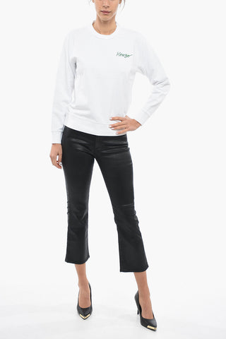 PARIS Brushed Cotton Crew-neck Sweatshirt with Back Print