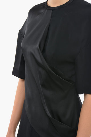 Abito Tee-Dress Drop Shoulder con Design Drappeggiato