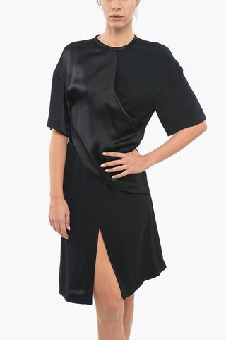 Abito Tee-Dress Drop Shoulder con Design Drappeggiato