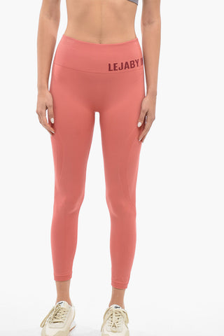 Leggings A Vita Alta Con Stampa Logo