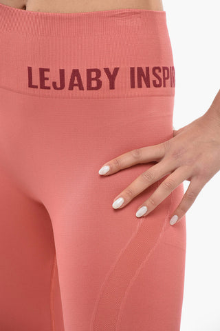Leggings A Vita Alta Con Stampa Logo