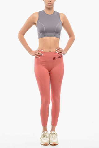 Leggings A Vita Alta Con Stampa Logo