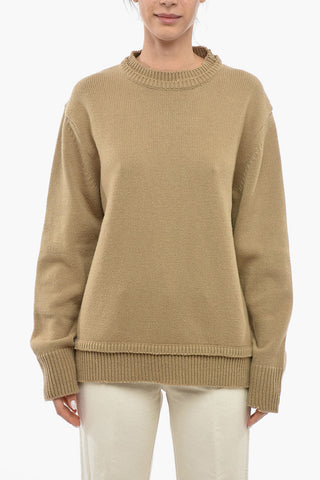 UNISEX MM4 Wool-blend Sweater with Double-layered Detail