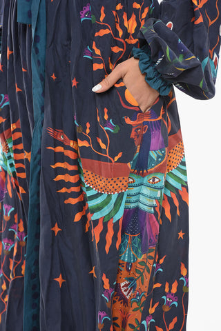 Silk Maxi Tunic With Belt