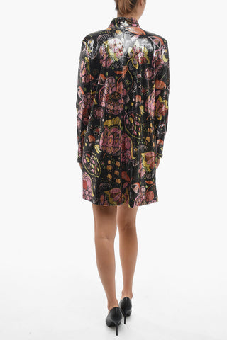 Eden-Motif Sequined SUITCASE Minidress