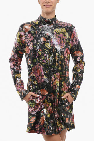 Eden-Motif Sequined SUITCASE Minidress