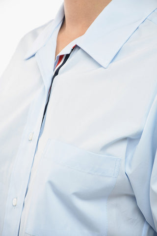 Camicia A Maniche Corte In Cotone Con Taschino