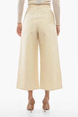 High-Waist Cotton ALIADI Palazzo Pants