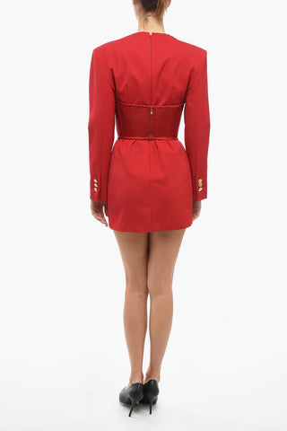 Lined Sheath Minidress with Removable Corset