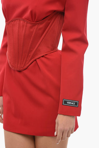 Lined Sheath Minidress with Removable Corset