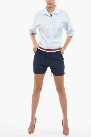 Strtchy Shorts With Drawstrings