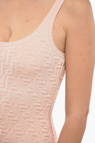 Vestito Midi Bodycon Con Logo Allover